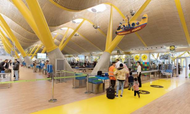 Control de seguridad del aeropuerto de Madrid Barajas
