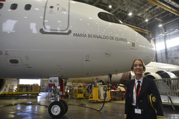 Airbus A320neo de Iberia en homenaje a María Bernaldo de Quirós
